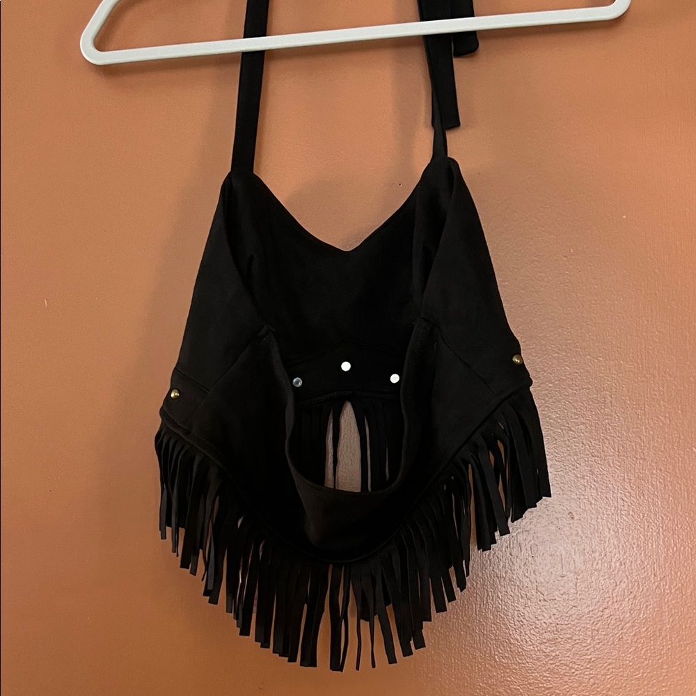 Black Fringe Women's Bag - Picture 6 of 6